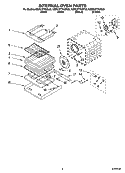 INTERNAL OVEN PARTS Diagram and Parts List for KEMC377KWH05  KitchenAid Microwave Oven Combo