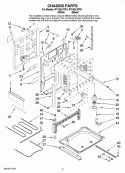 CHASSIS PARTS Diagram and Parts List for RY160LXTB1  Whirlpool Range