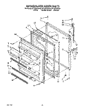 REFRIGERATOR DOOR, LIT/OPTIONAL Diagram and Parts List for ET18ZKXZG00  Whirlpool Refrigerator