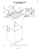 TOP AND CABINET , LITERATURE AND OPTIONAL Diagram and Parts List for LA5430XPW1  Whirlpool Washer