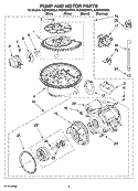 PUMP AND MOTOR PARTS Diagram and Parts List for KUDP02IRWH4  KitchenAid Dishwasher