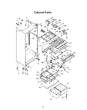 CABINET Diagram and Parts List for 8619W0A  Roper Refrigerator