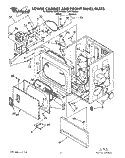 LOWER CABINET AND FRONT PANEL Diagram and Parts List for CSP2760AN0  Whirlpool Dryer