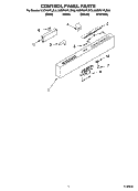 CONTROL PANEL PARTS Diagram and Parts List for KUDP01FLBL3  KitchenAid Dishwasher