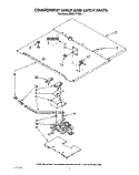 COMPONENT SHELF AND LATCH Diagram and Parts List for KEBS177XBL1  KitchenAid Wall Oven