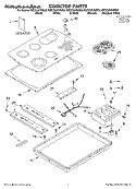 SECTION Diagram and Parts List for KECC567KBL0  KitchenAid Cooktop