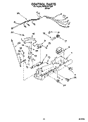 CONTROL PARTS Diagram and Parts List for RS25CFXTQ00  Roper Refrigerator