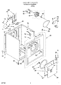 SECTION Diagram and Parts List for BYCD3722W0  Whirlpool Dryer