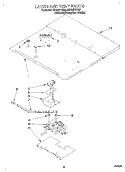 LATCH AND VENT Diagram and Parts List for RB160PXYB6  Whirlpool Wall Oven