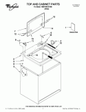 TOP AND CABINET PARTS Diagram and Parts List for 7MWTW9216YM0  Whirlpool Washer