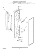 FREEZER DOOR PARTS Diagram and Parts List for WSR25D2RYW00  Whirlpool Refrigerator