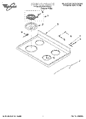 COOKTOP Diagram and Parts List for 4RF315PXGQ0  Whirlpool Range