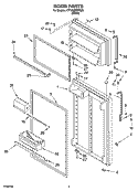 DOOR PARTS Diagram and Parts List for CT18GMXRQ00  Crosley Refrigerator