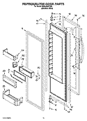REFRIGERATOR DOOR PARTS Diagram and Parts List for KSSC36QTS02  KitchenAid Refrigerator