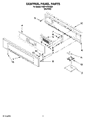 CONTROL PANEL PARTS Diagram and Parts List for KEBU107SSS00  KitchenAid Wall Oven