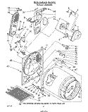 BULKHEAD Diagram and Parts List for LG9801XSW0  Whirlpool Dryer