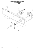CONTROL PANEL PARTS Diagram and Parts List for LEW0050PQ2  Whirlpool Dryer