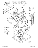 TOP AND CONSOLE, LIT/OPTIONAL Diagram and Parts List for LGV5634AN0  Whirlpool Dryer