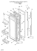 REFRIGERATOR DOOR Diagram and Parts List for 3XART721F02  Whirlpool Refrigerator