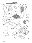 UNIT Diagram and Parts List for KSRS25CKSS01  KitchenAid Refrigerator