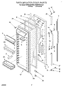 REFRIGERATOR DOOR Diagram and Parts List for KSRS22QAAL20  KitchenAid Refrigerator