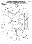 CABINET LINER AND DOOR PARTS Diagram and Parts List for GI1500XHB4  Whirlpool Ice Maker