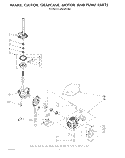 BRAKE, CLUTCH, GEARCASE, MOTOR AND PUMP Diagram and Parts List for LA6058XSW2  Whirlpool Washer