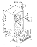 CABINET Diagram and Parts List for ET20MKXLWR1  Whirlpool Refrigerator