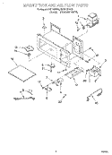 MAGNETRON AND AIR FLOW Diagram and Parts List for MH6110XBB6  Whirlpool Microwave