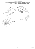 LATCH Diagram and Parts List for GMC305PDQ1  Whirlpool Microwave Oven Combo