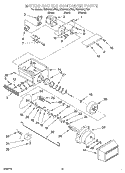 MOTOR AND ICE CONTAINER Diagram and Parts List for KSSS42QJT00  KitchenAid Refrigerator
