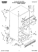 CABINET Diagram and Parts List for RT18DKXAL02  Roper Refrigerator