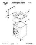 TOP AND CABINET, LIT/OPTIONAL Diagram and Parts List for LA5243XYW0  Whirlpool Washer