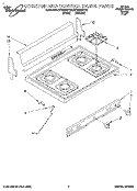COOKTOP AND CONTROL PANEL, LITERATURE Diagram and Parts List for SF3000SYN2  Whirlpool Range
