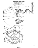MACHINE BASE Diagram and Parts List for LA5500XPW0  Whirlpool Washer
