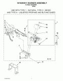 W10293911 BURNER ASSEMBLY Diagram and Parts List for IGD7300WW1  Inglis Dryer