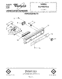 CONSOLE Diagram and Parts List for DU7400XS6  Whirlpool Dishwasher