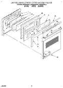 UPPER AND LOWER OVEN DOOR Diagram and Parts List for KEBS207BBL1  KitchenAid Wall Oven