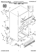 CABINET Diagram and Parts List for KTRS25KAAL11  KitchenAid Refrigerator