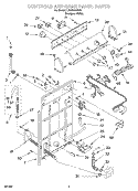 CONTROLS AND REAR PANEL Diagram and Parts List for LSQ8000JQ0  Whirlpool Washer