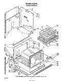 OVEN Diagram and Parts List for RS610PXK2  Whirlpool Range