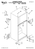 CABINET PARTS Diagram and Parts List for ER8MHKXRS02  Whirlpool Refrigerator