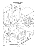 UPPER OVEN Diagram and Parts List for KEBI200TBL1  KitchenAid Wall Oven