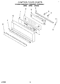 CONTROL PANEL, LITERATURE Diagram and Parts List for KEMS378BWH1  KitchenAid Wall Oven