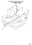 WASHER TOP AND LID Diagram and Parts List for LTE5243BN0  Whirlpool Washer Dryer Combo