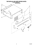 TOP GRILLE AND UNIT COVER PARTS Diagram and Parts List for KBRO36FMX02  KitchenAid Refrigerator