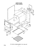OVEN , LITERATURE Diagram and Parts List for SF0100EKW0  Whirlpool Range