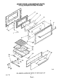 OVEN DOOR AND BROILER Diagram and Parts List for SF314PSRW2  Whirlpool Range