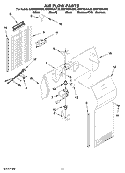 AIR FLOW PARTS Diagram and Parts List for ED2FHEXVB00  Whirlpool Refrigerator
