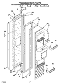 FREEZER DOOR PARTS Diagram and Parts List for KSSS48QKT02  KitchenAid Refrigerator